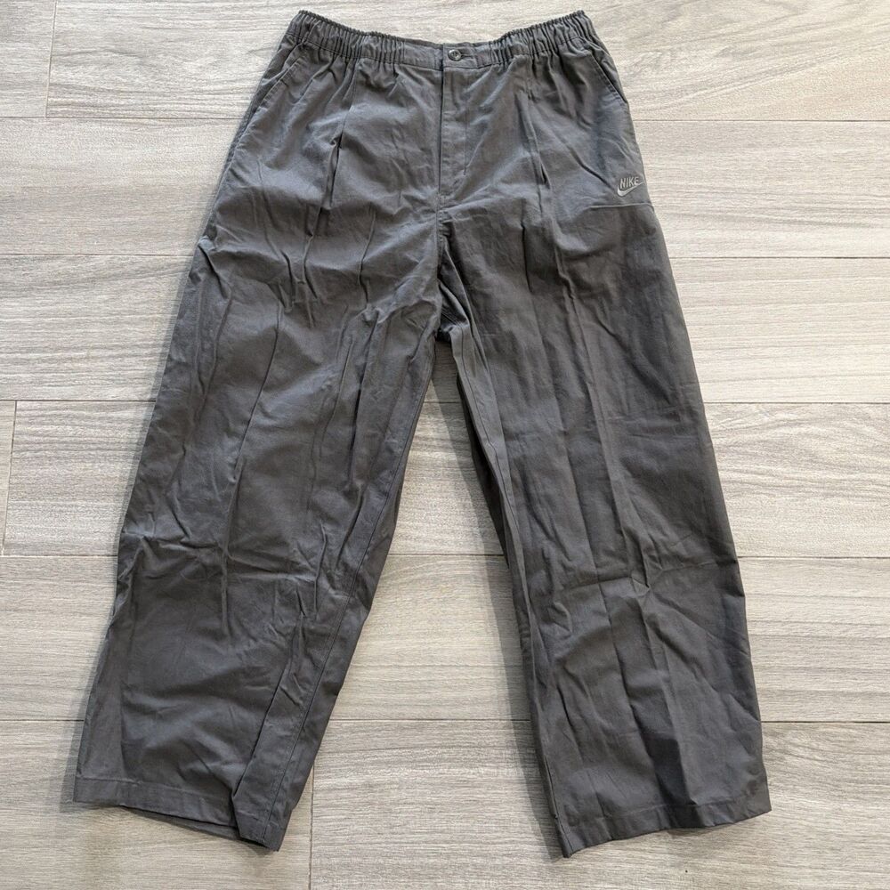 Nike Men's Club Heavyweight Oversized Fit Balloon Pants Grey Sz L (HV1423-068)